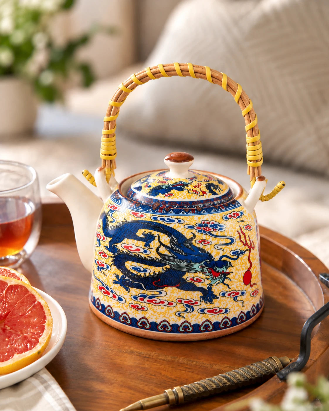 Dragon Ceramic Tea Kettle