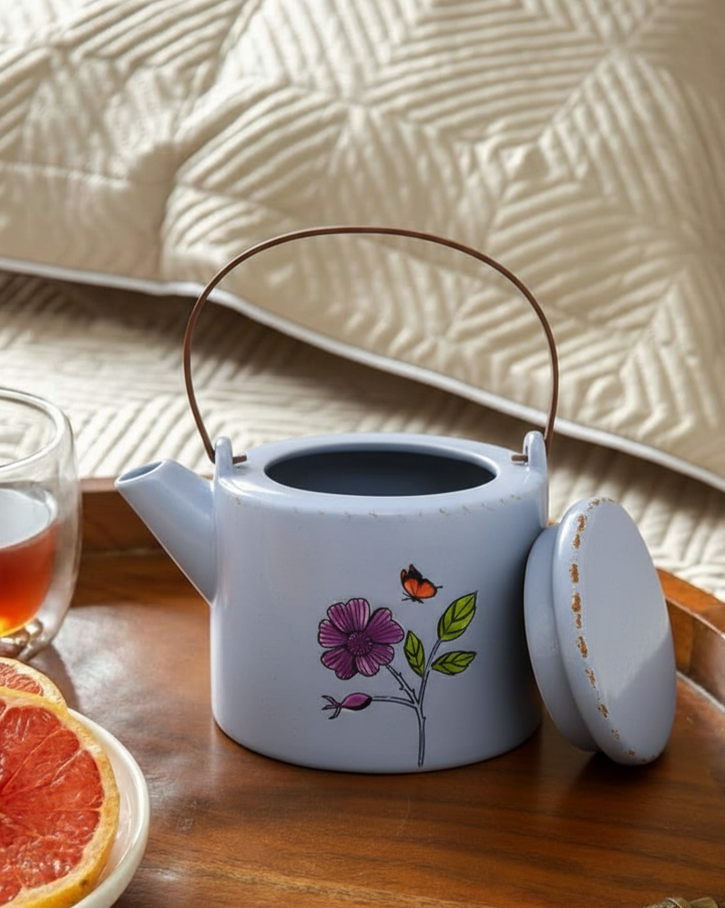 Pastel Bloom Ceramic Kettle 