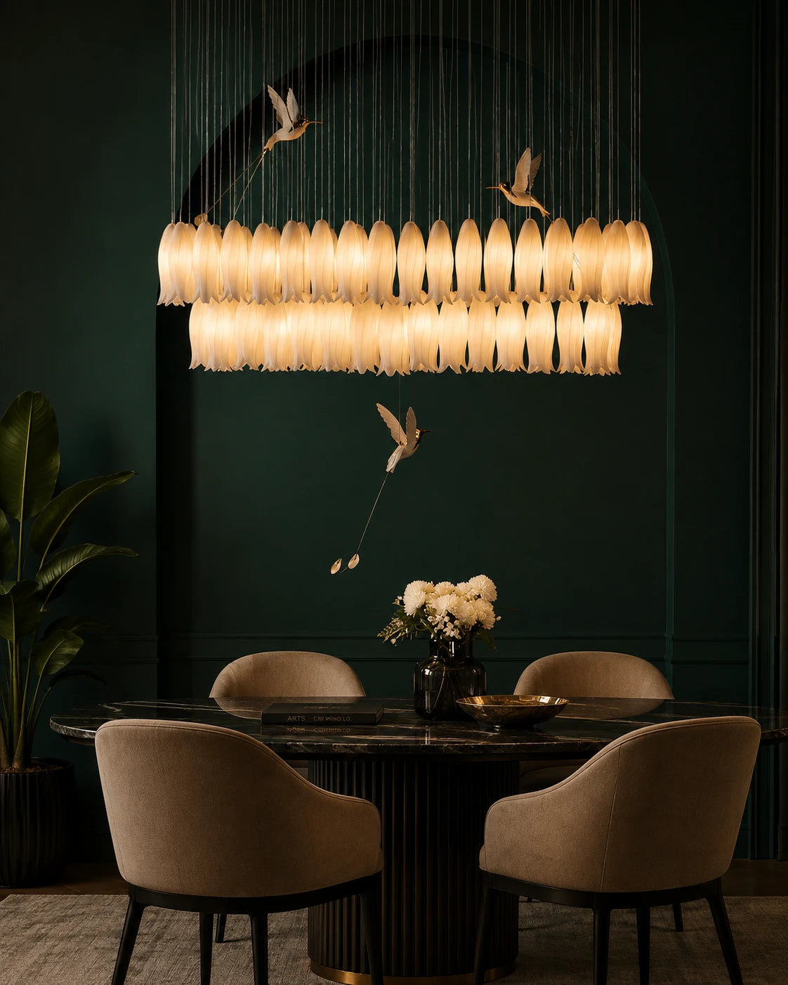 Ethereal Bird Garden Chandelier 