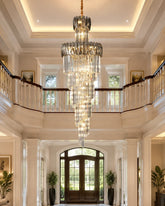 Regal Tier Crystal Double Height Chandelier 