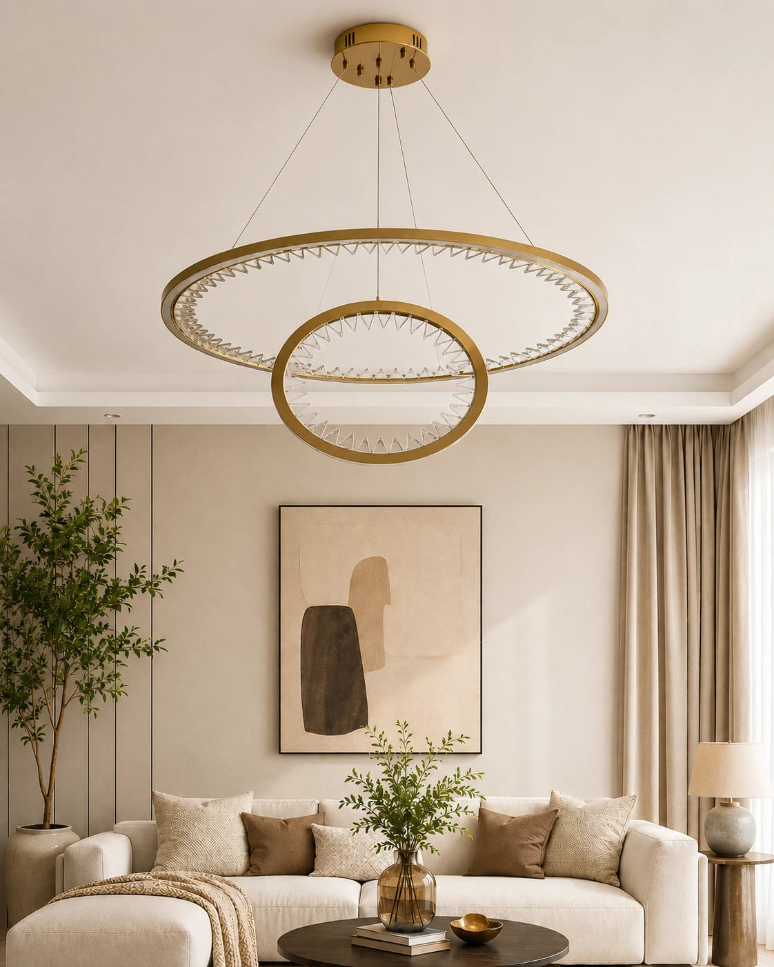 Infinity Duo Ring Chandelier 