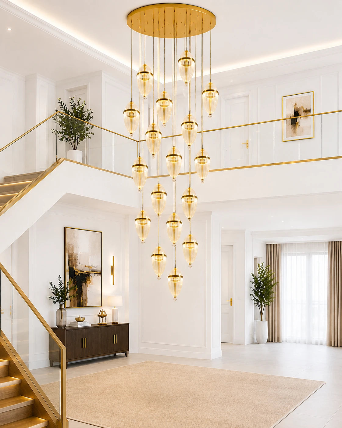 The Aurelia Cascading Teardrop Chandelier 