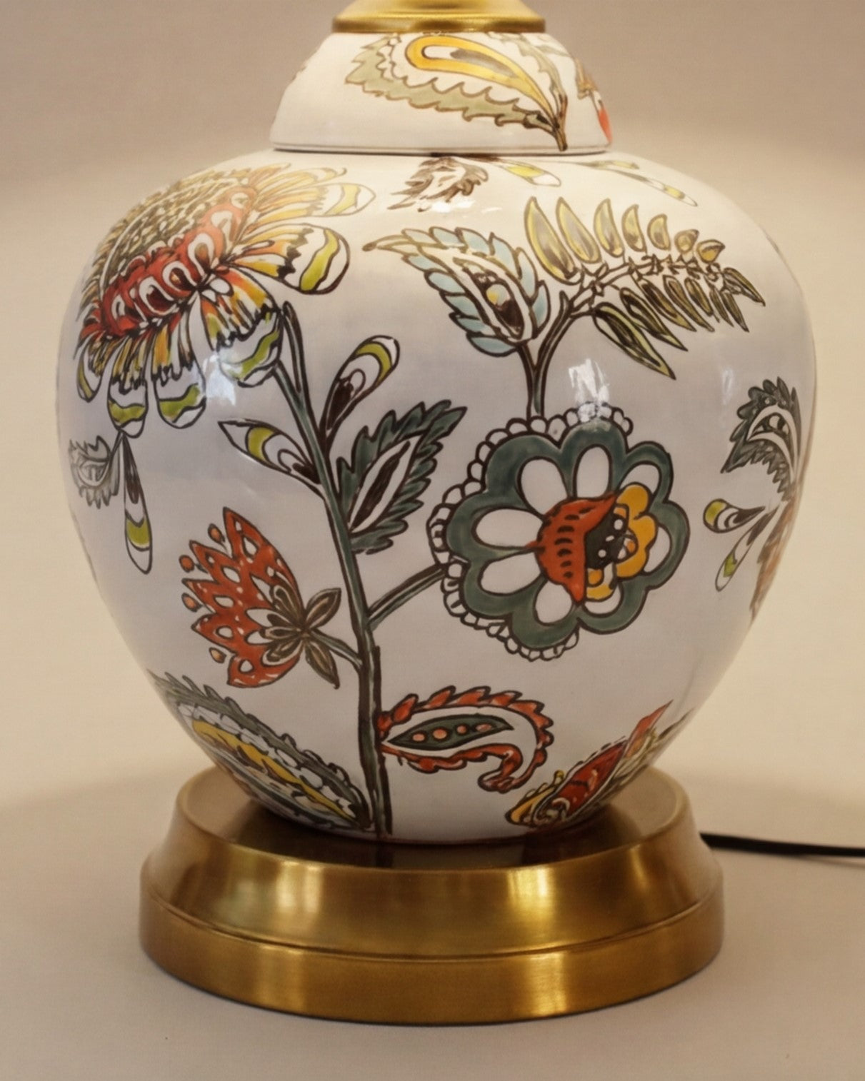 Floral Ceramic Table Lamp 