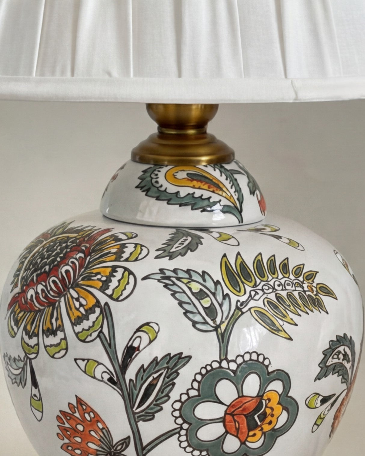 Floral Ceramic Table Lamp 