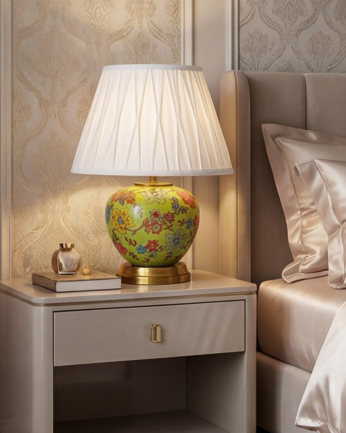 Classic Floral Ceramic Table Lamp 