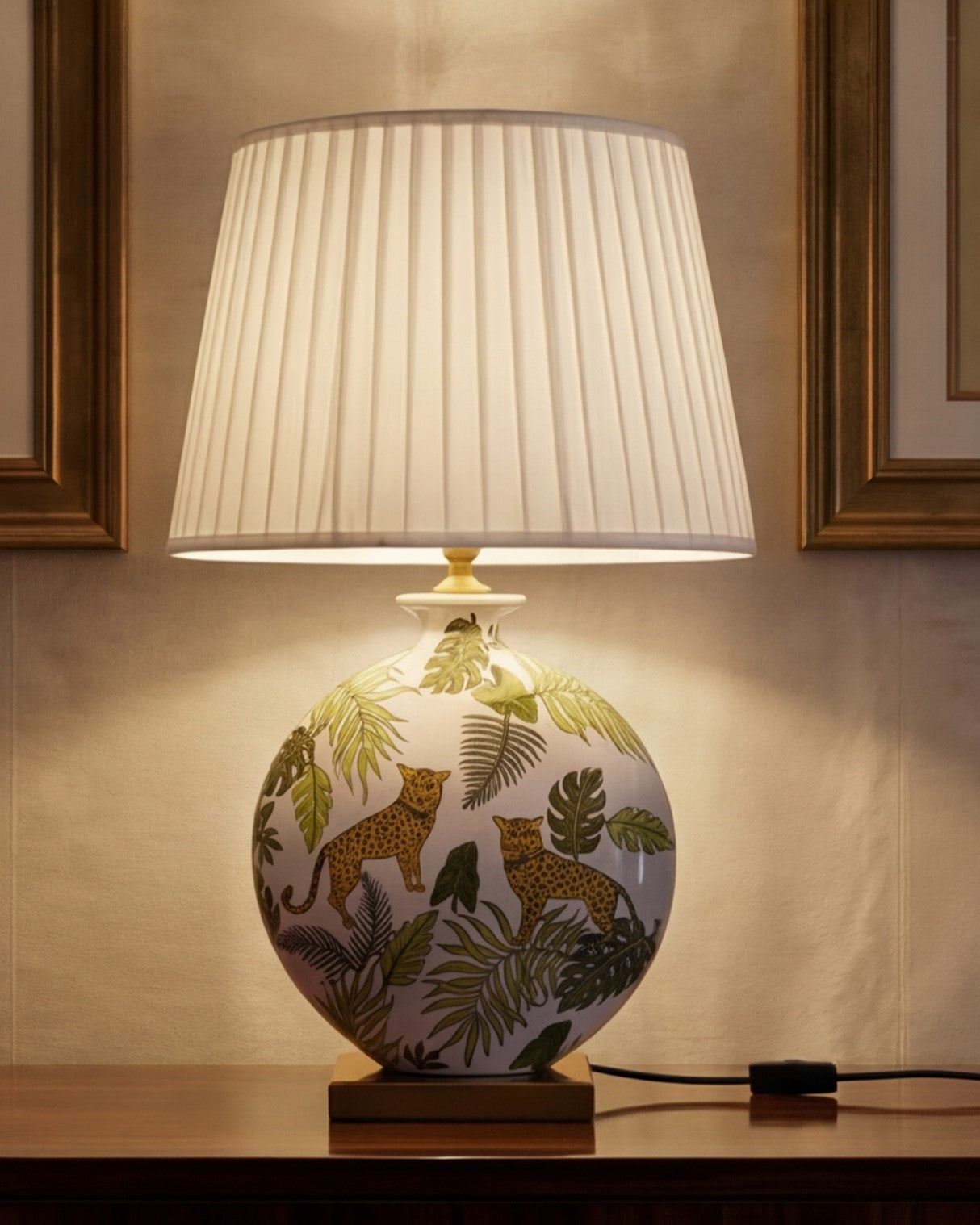 Leopard Print Ceramic Table Lamp 