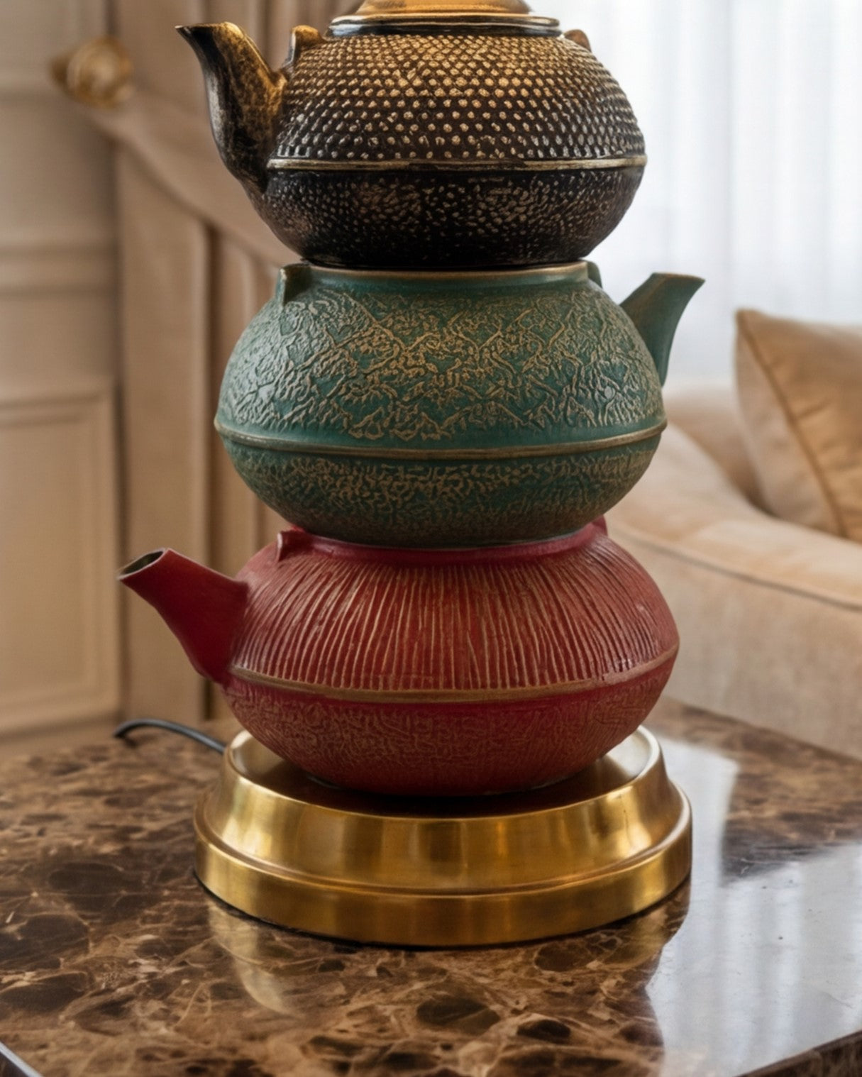 Teapot Cast Iron Table Lamp 