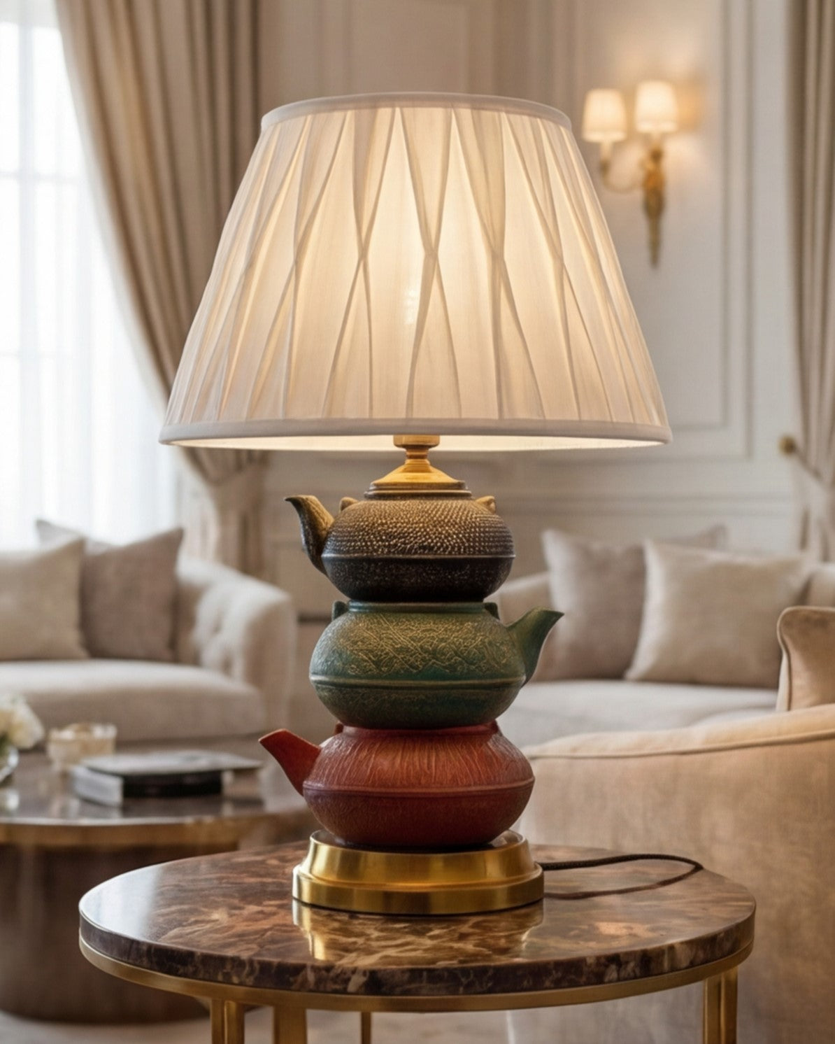 Teapot Cast Iron Table Lamp 