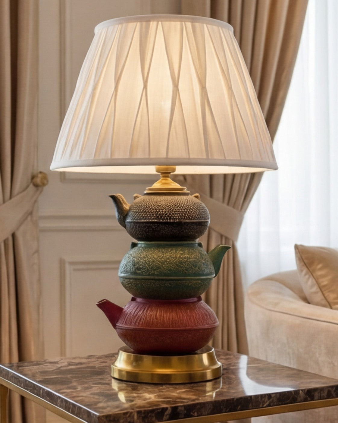 Teapot Cast Iron Table Lamp 