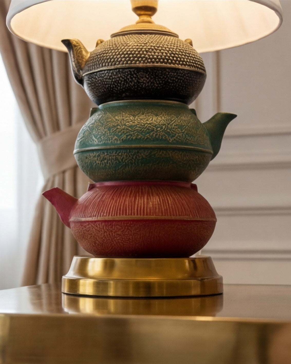 Teapot Cast Iron Table Lamp 