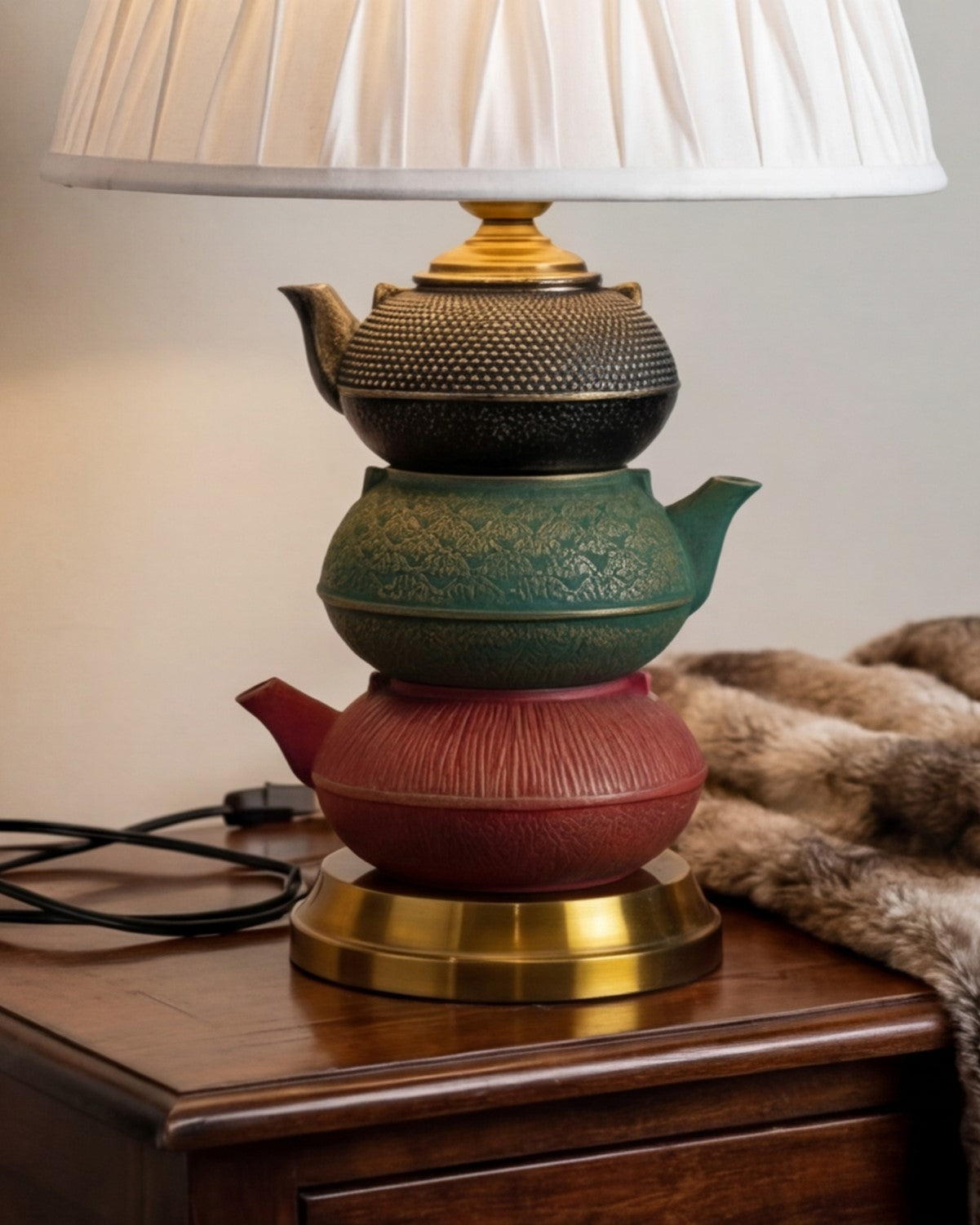 Teapot Cast Iron Table Lamp 