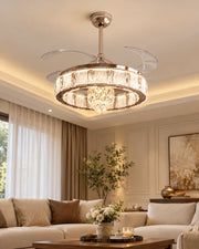 Crystal Zephyr Fan Chandelier