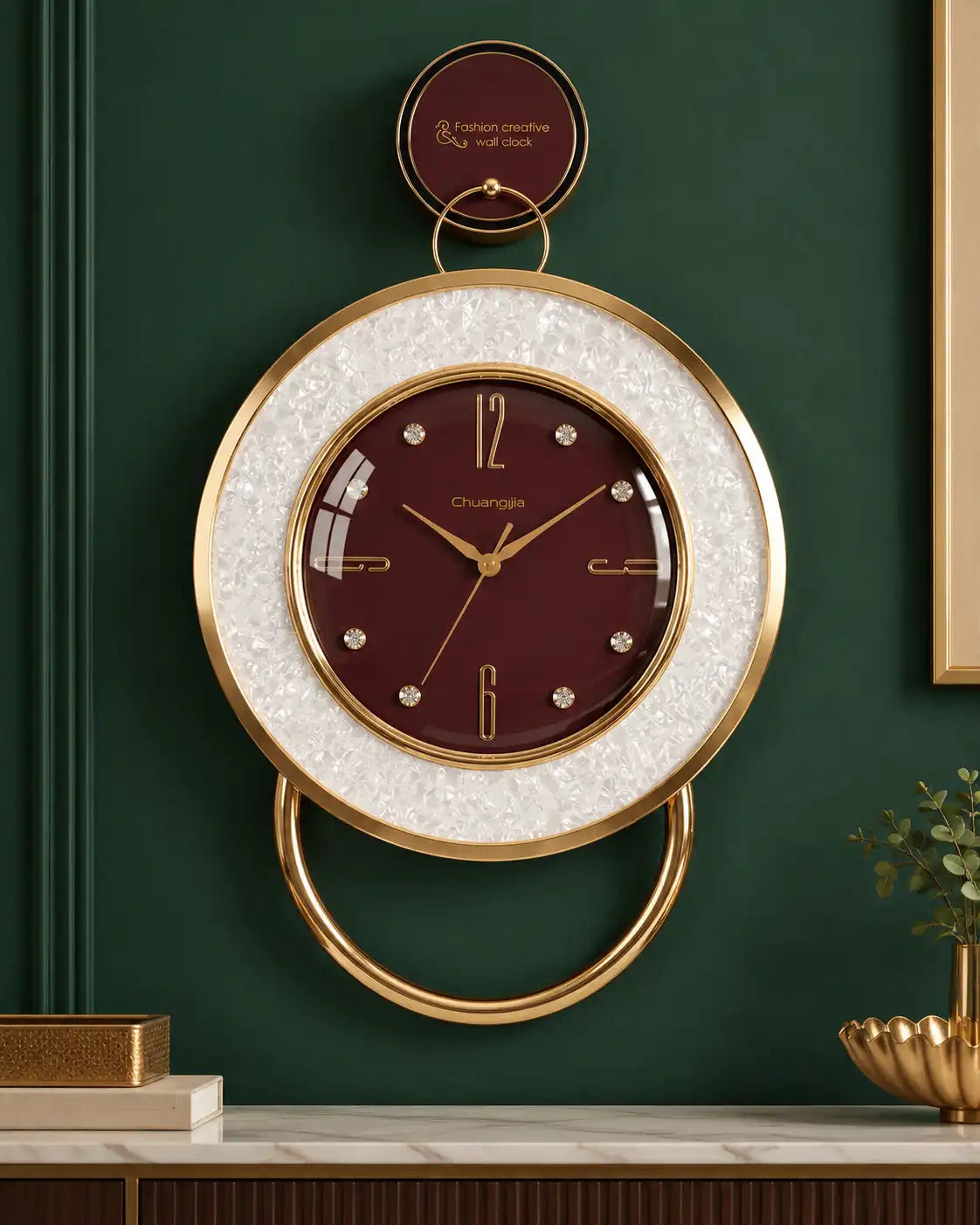 Opaline Grandeur Pendulum Wall Clock