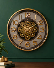Chronos Gold Gear Wall Clock