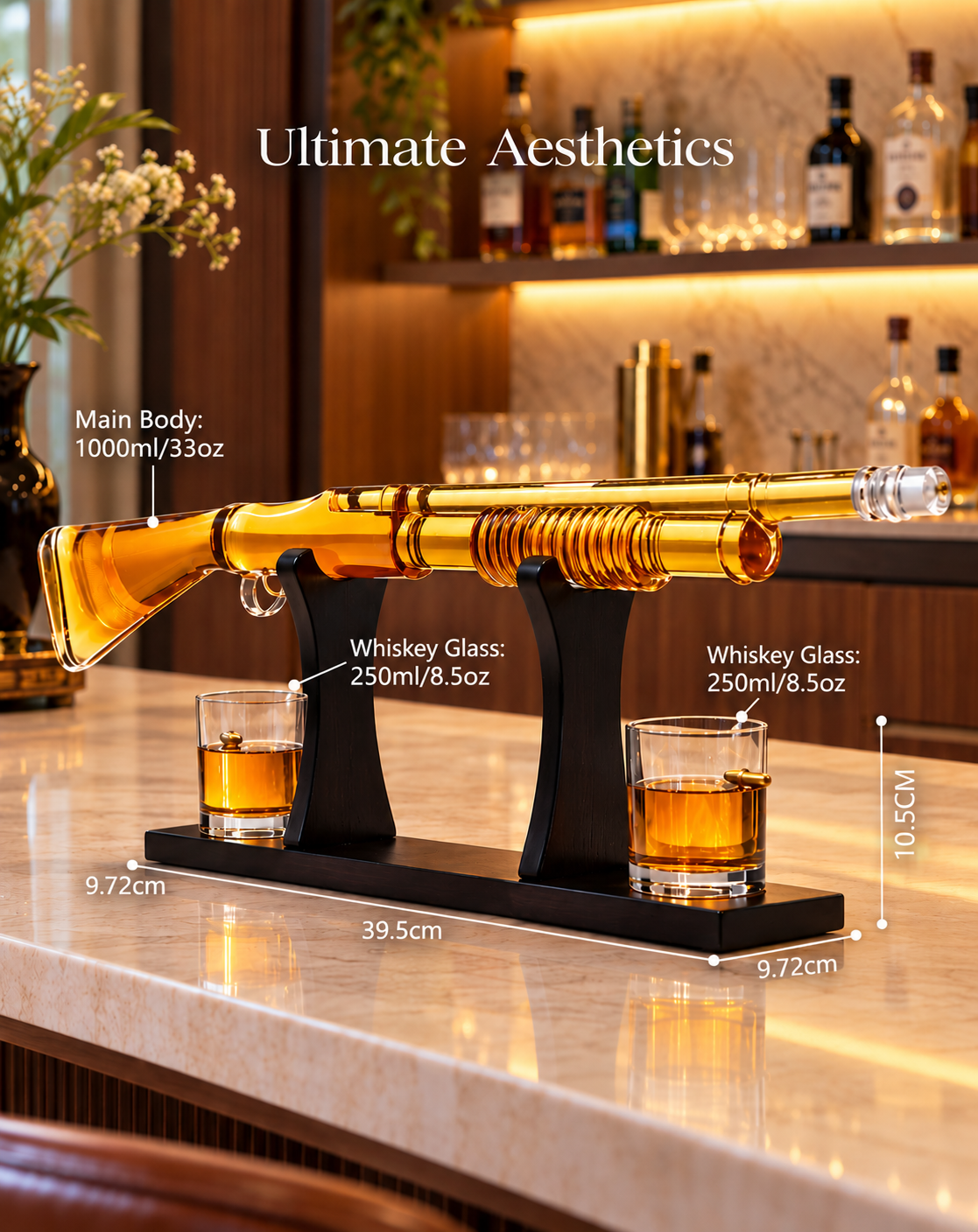 The Huntsman's Caliber Rifle Decanter Set