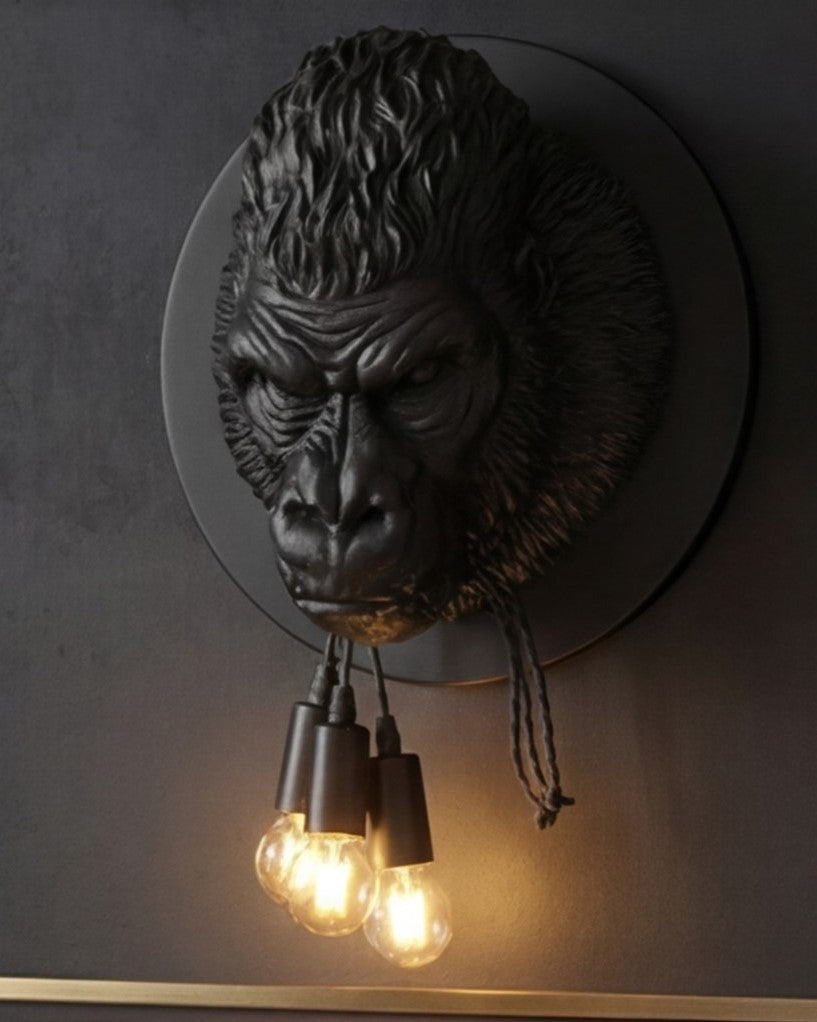 Gorilla Head Wall Light 