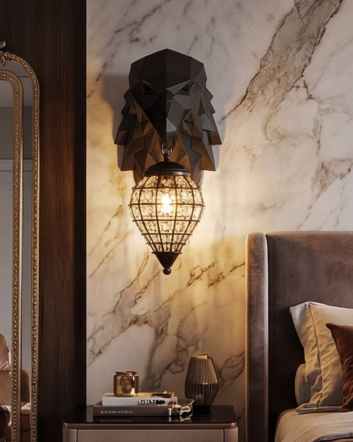 Eagle Head Wall Light 