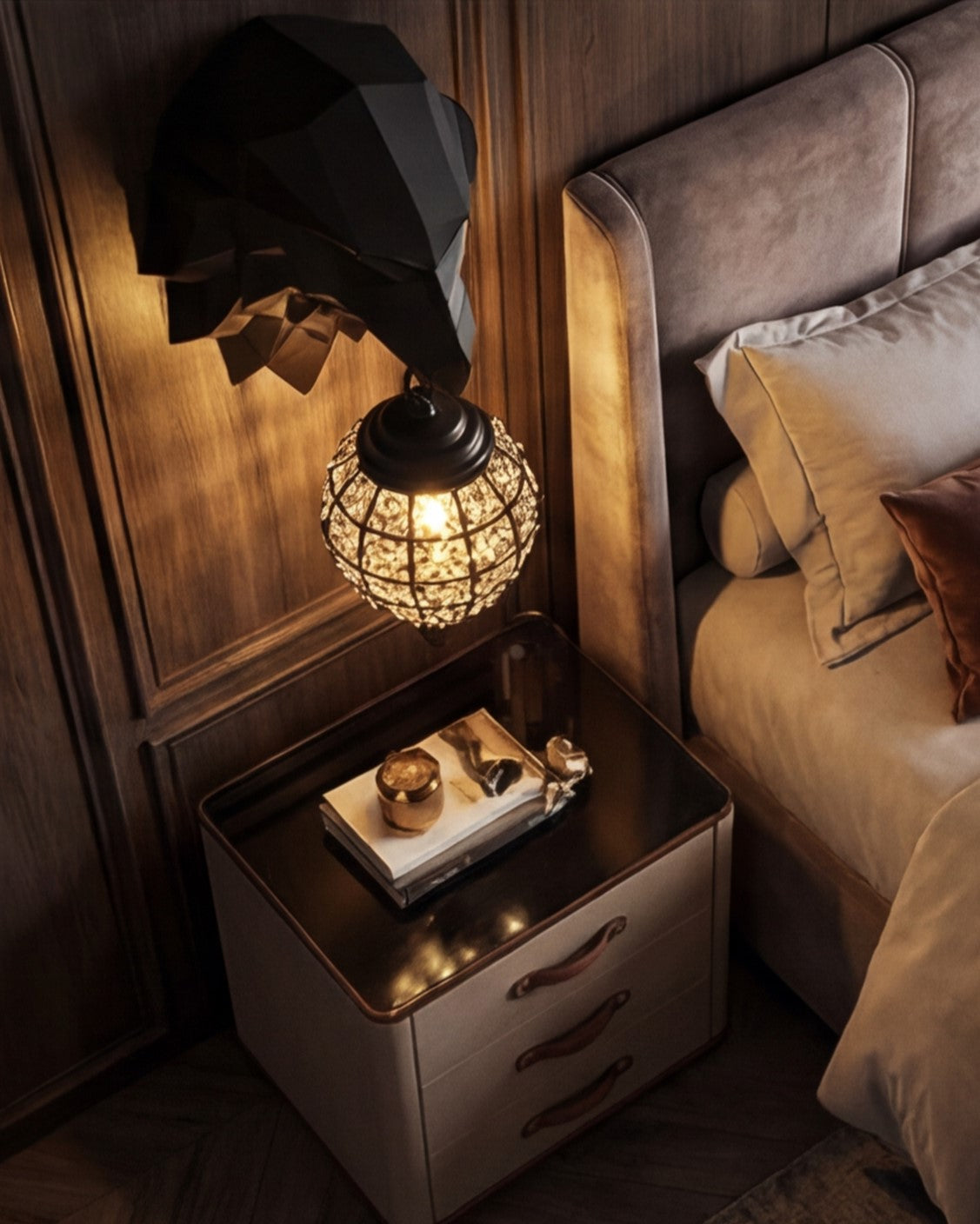 Eagle Head Wall Light 