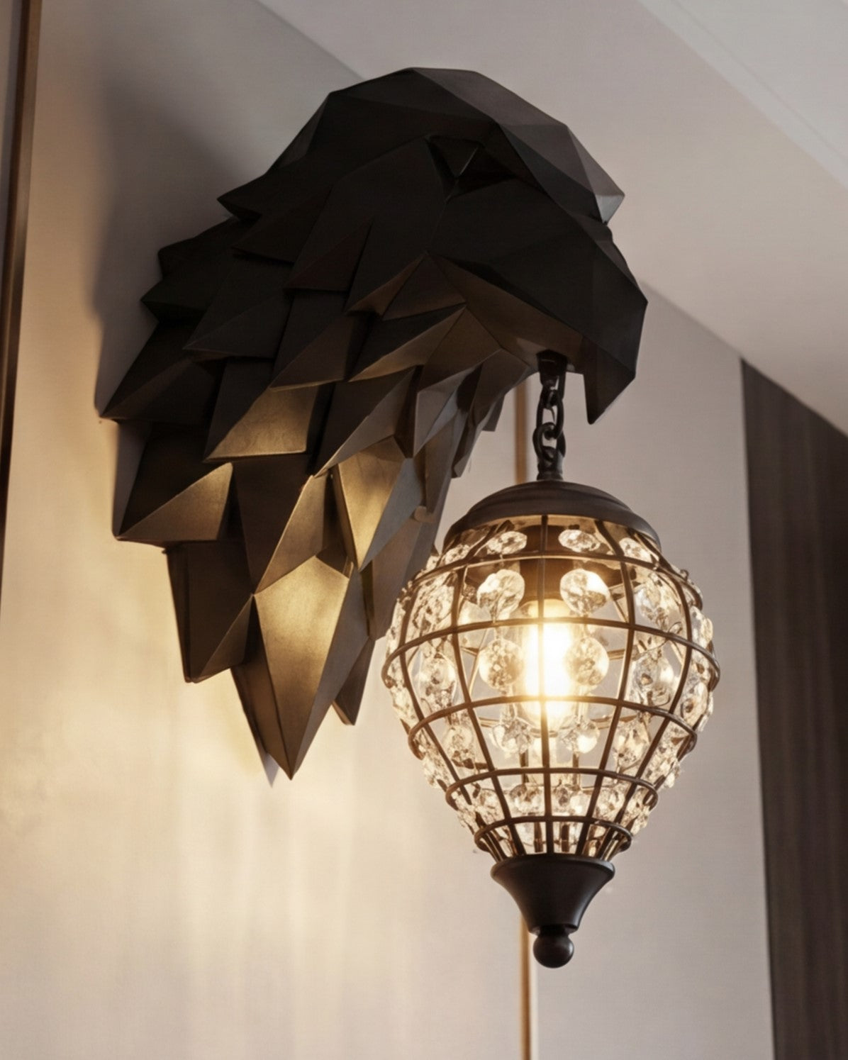 Eagle Head Wall Light 
