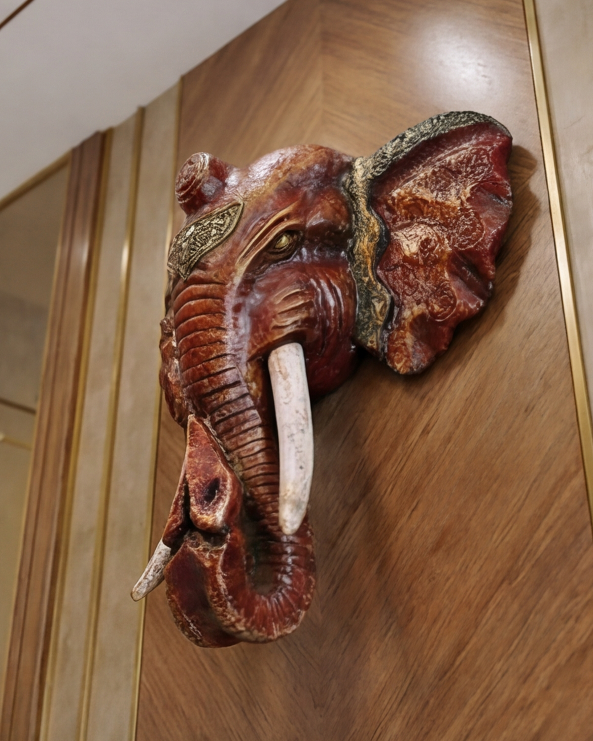 Royal Elephant Head Wall Mount 