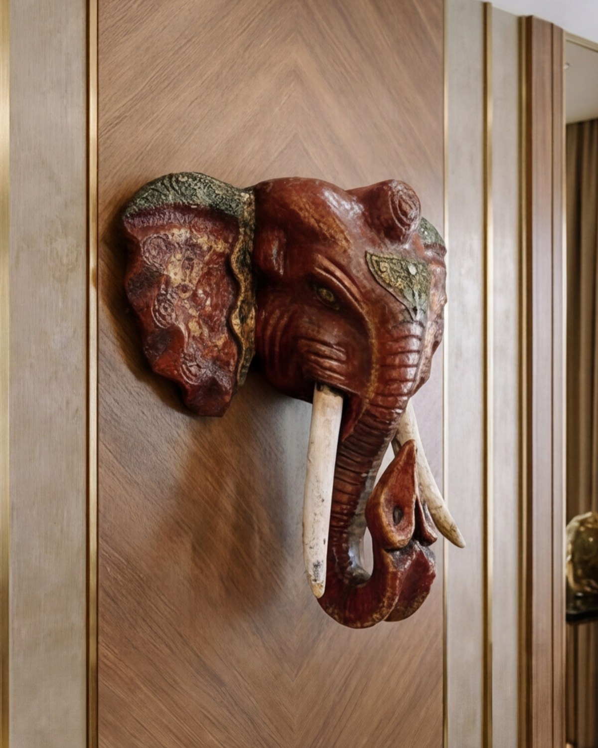 Royal Elephant Head Wall Mount 