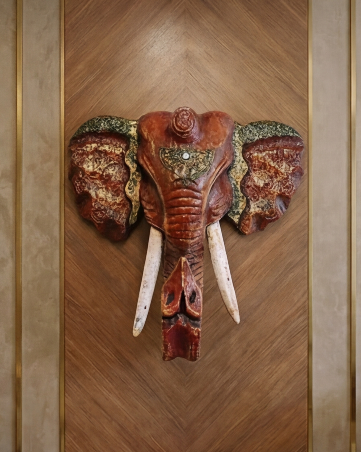 Royal Elephant Head Wall Mount 