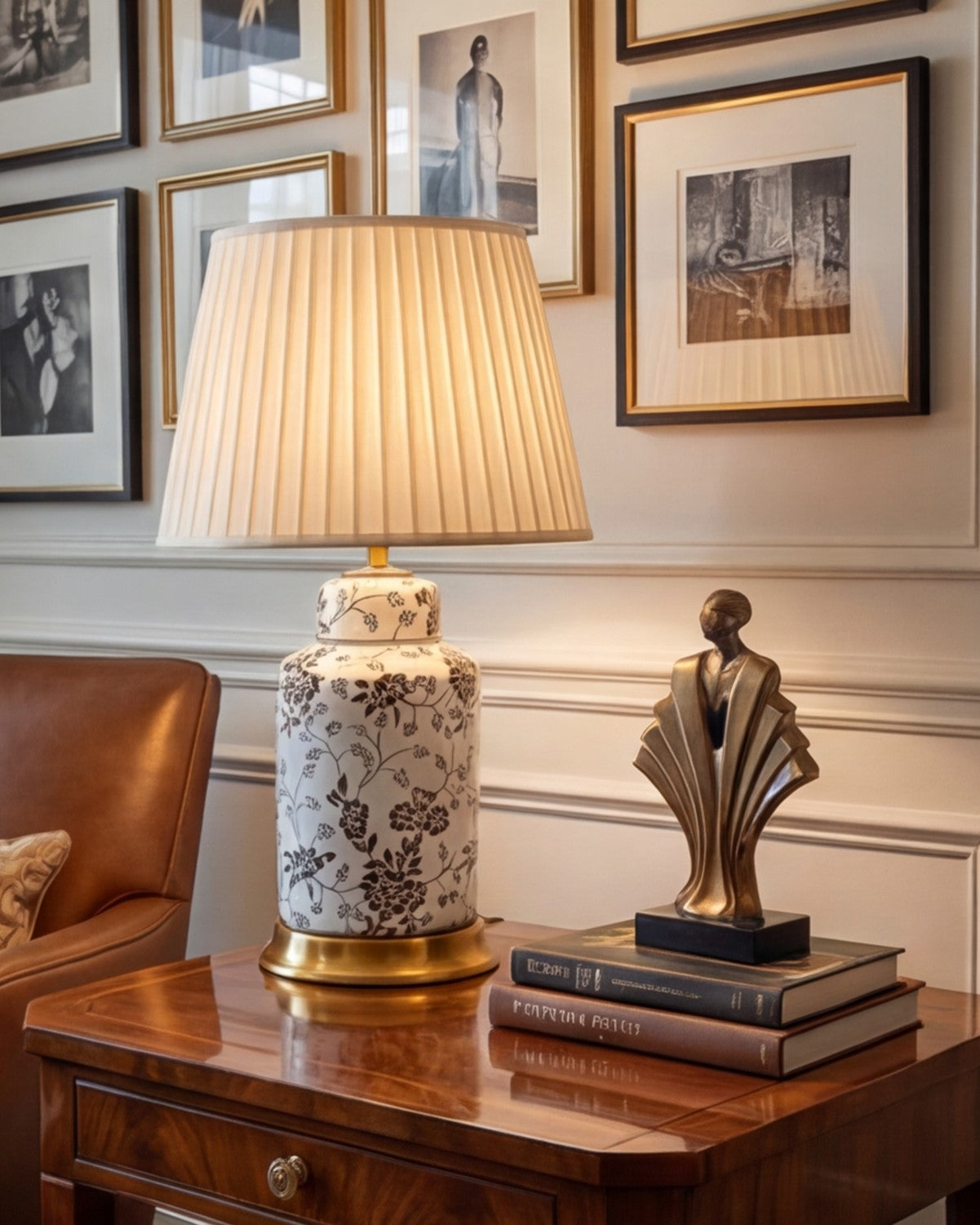 Floral Ceramic Table Lamp 