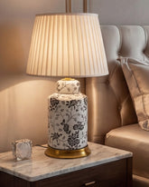 Floral Ceramic Table Lamp 