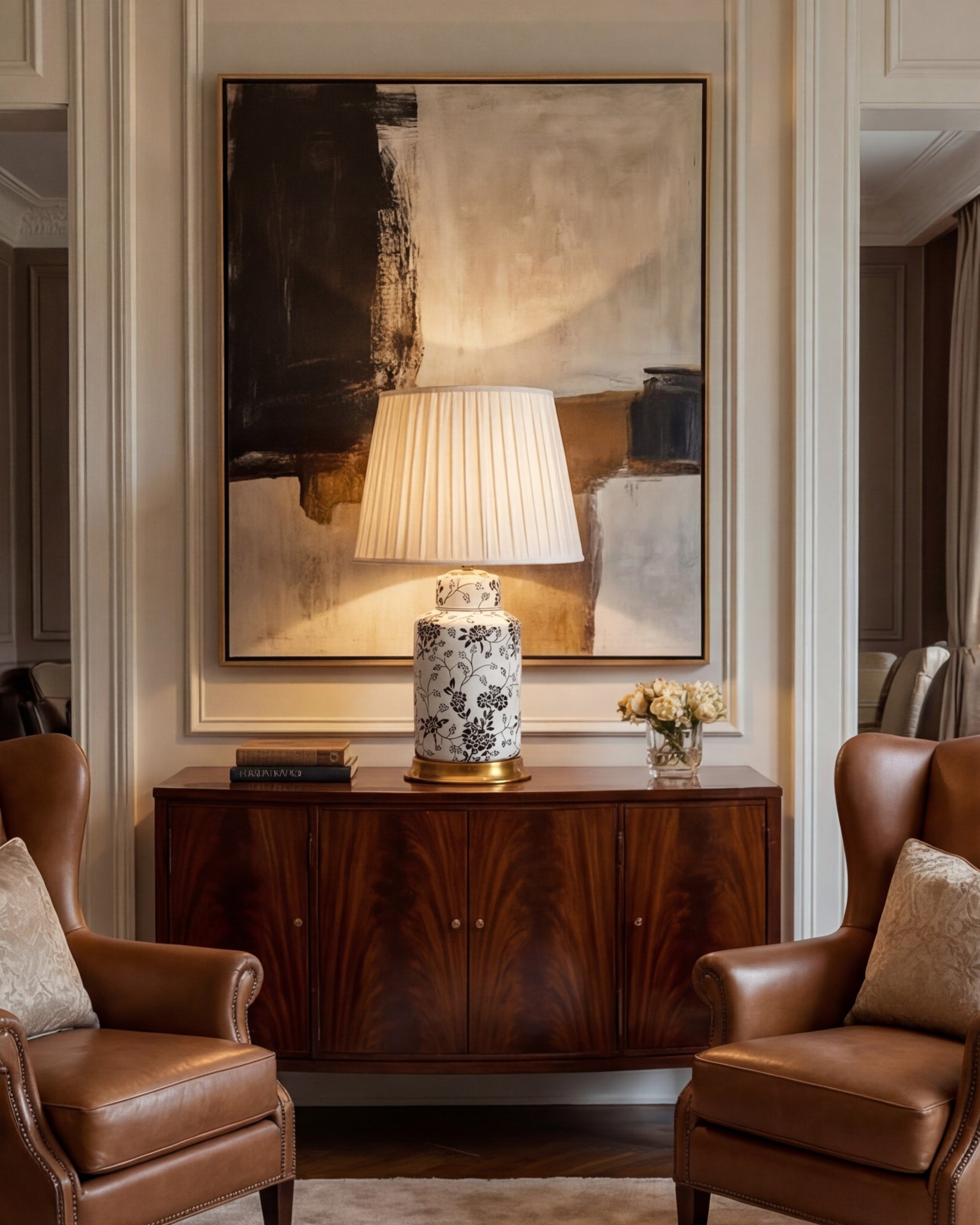 Floral Ceramic Table Lamp 