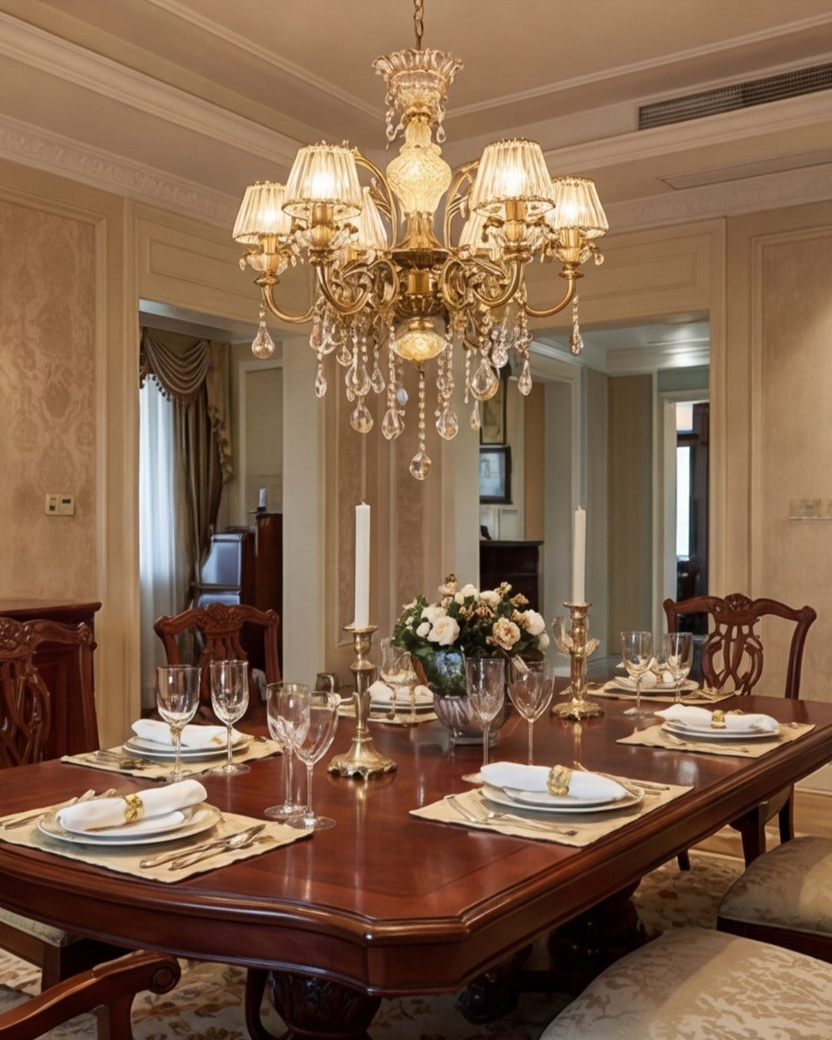 Regent Aurelia Heritage Chandelier - 8 Blub 