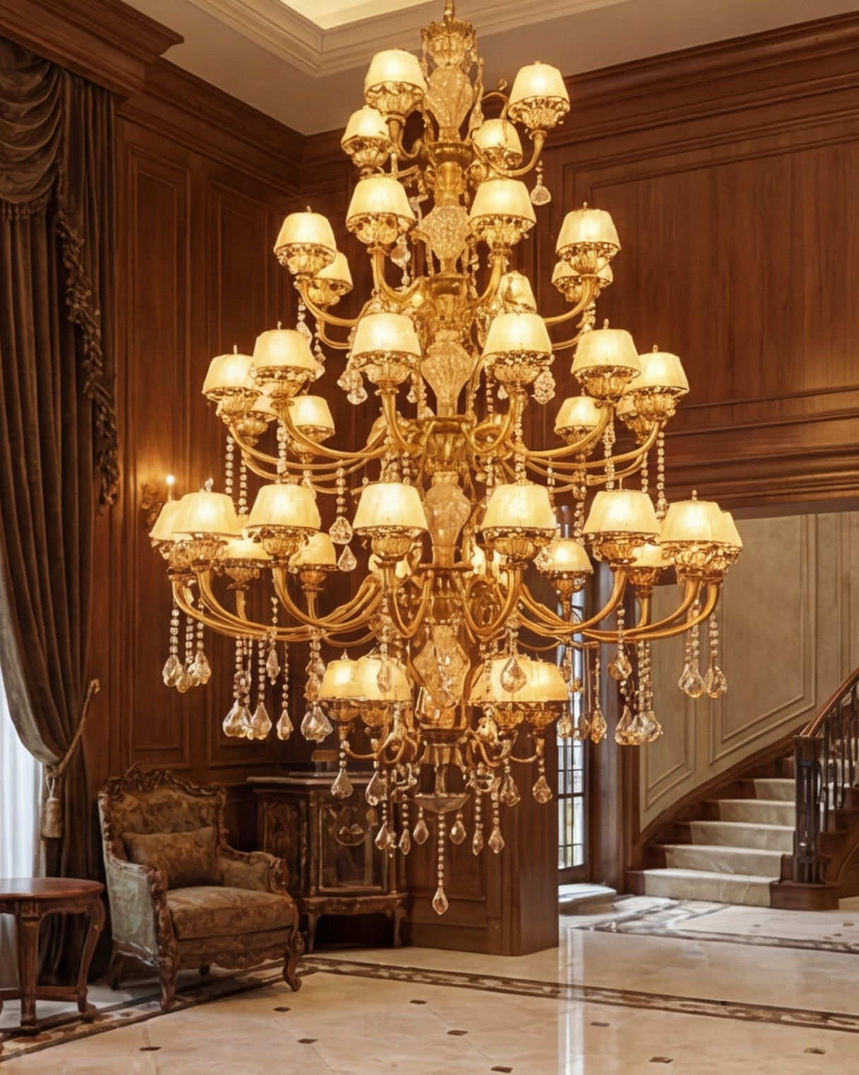 Royal Elysian Crystal Chandelier - 45 Bulb 