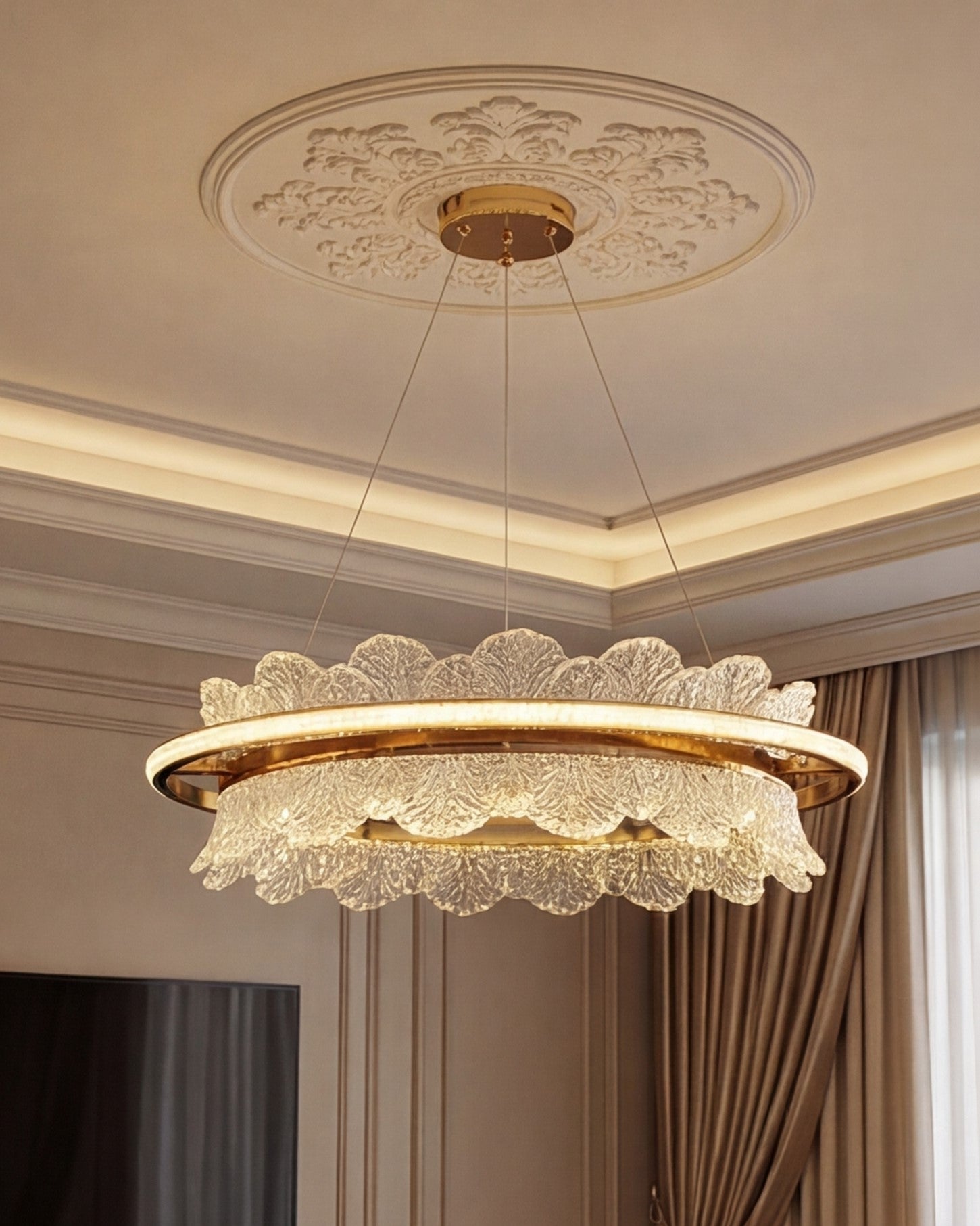Verdantia Halo Crystal Chandelier 