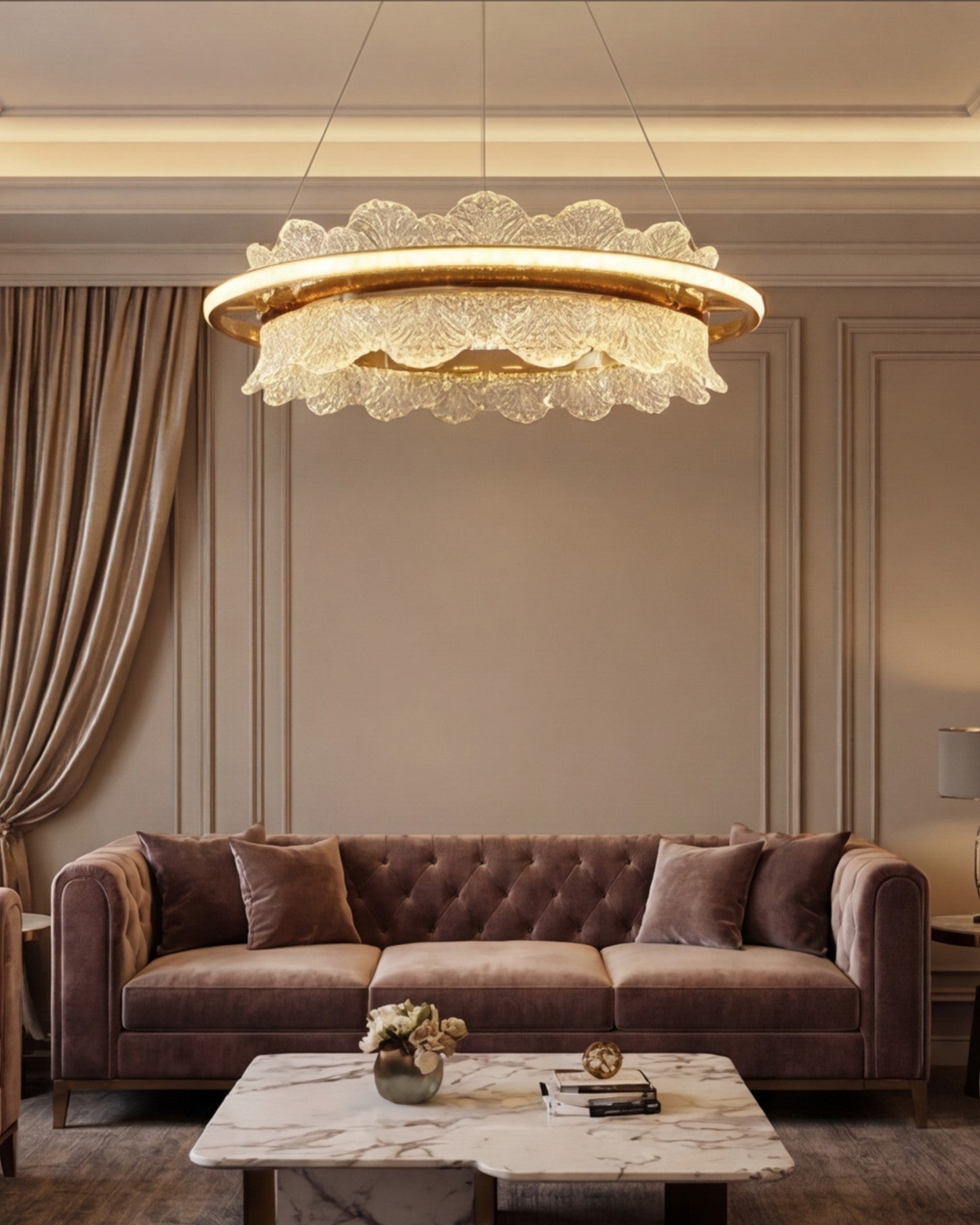 Verdantia Halo Crystal Chandelier 