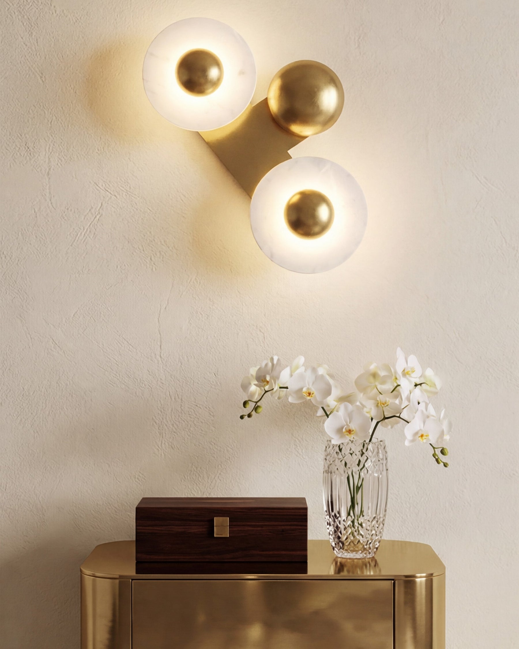 Modern Golden Orb Wall Light 