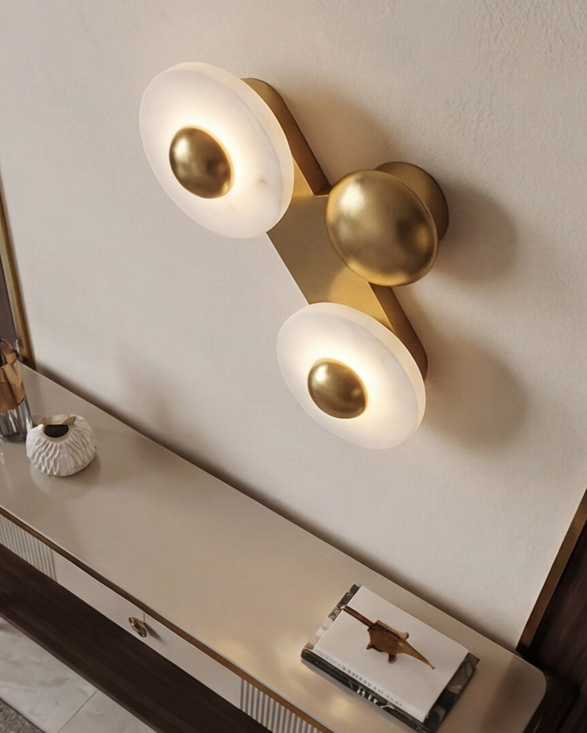 Modern Golden Orb Wall Light 