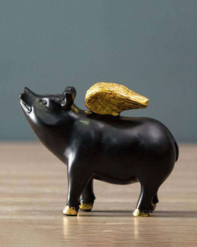 'When Pig's Fly' Decorative Sculpture