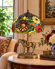 Horse Rider Tiffany Table Lamp