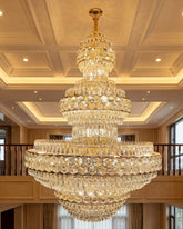 Regalia Crystal Tier Double Height Chandelier 