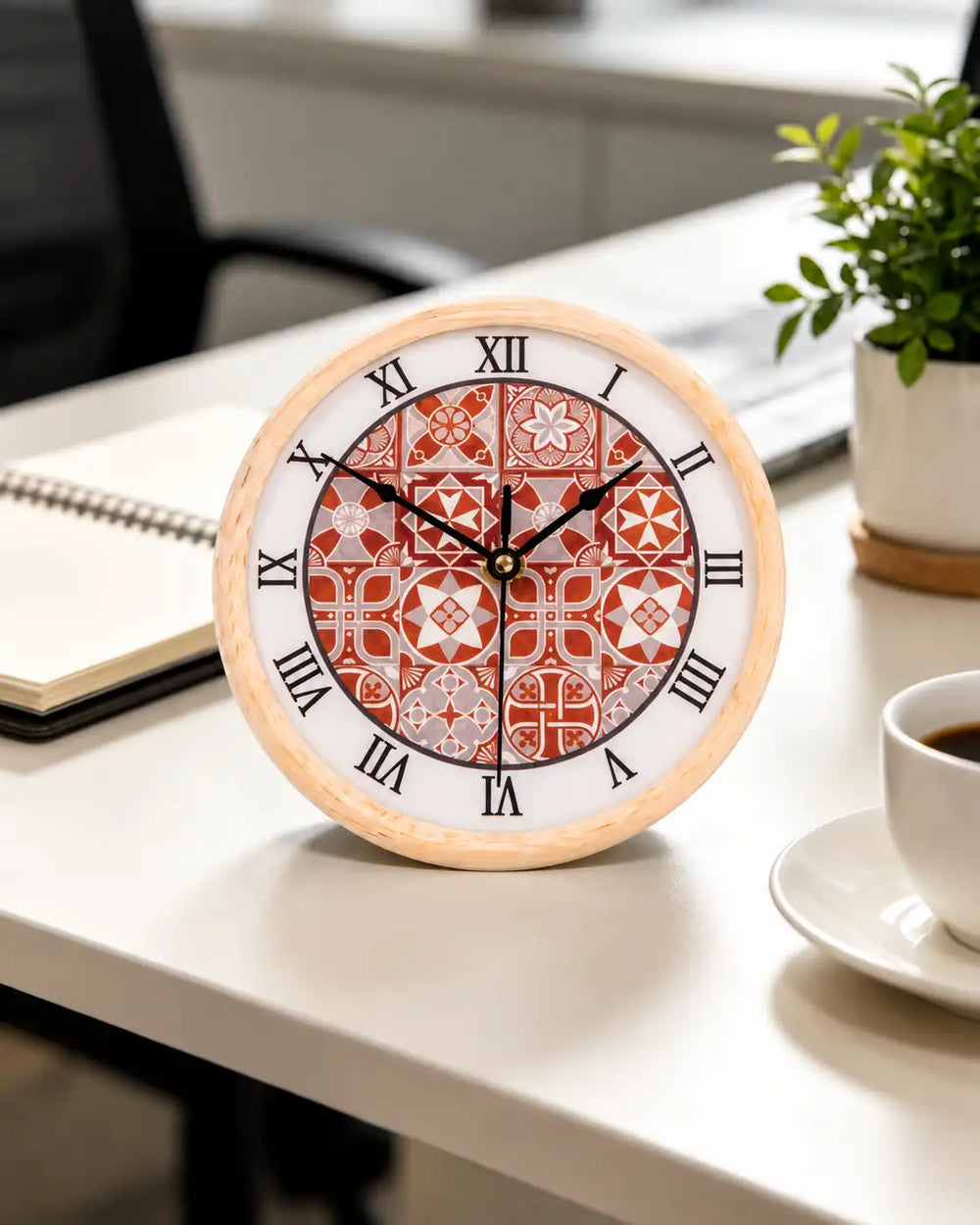 'Artfully Patterns' Decorative Table Clock