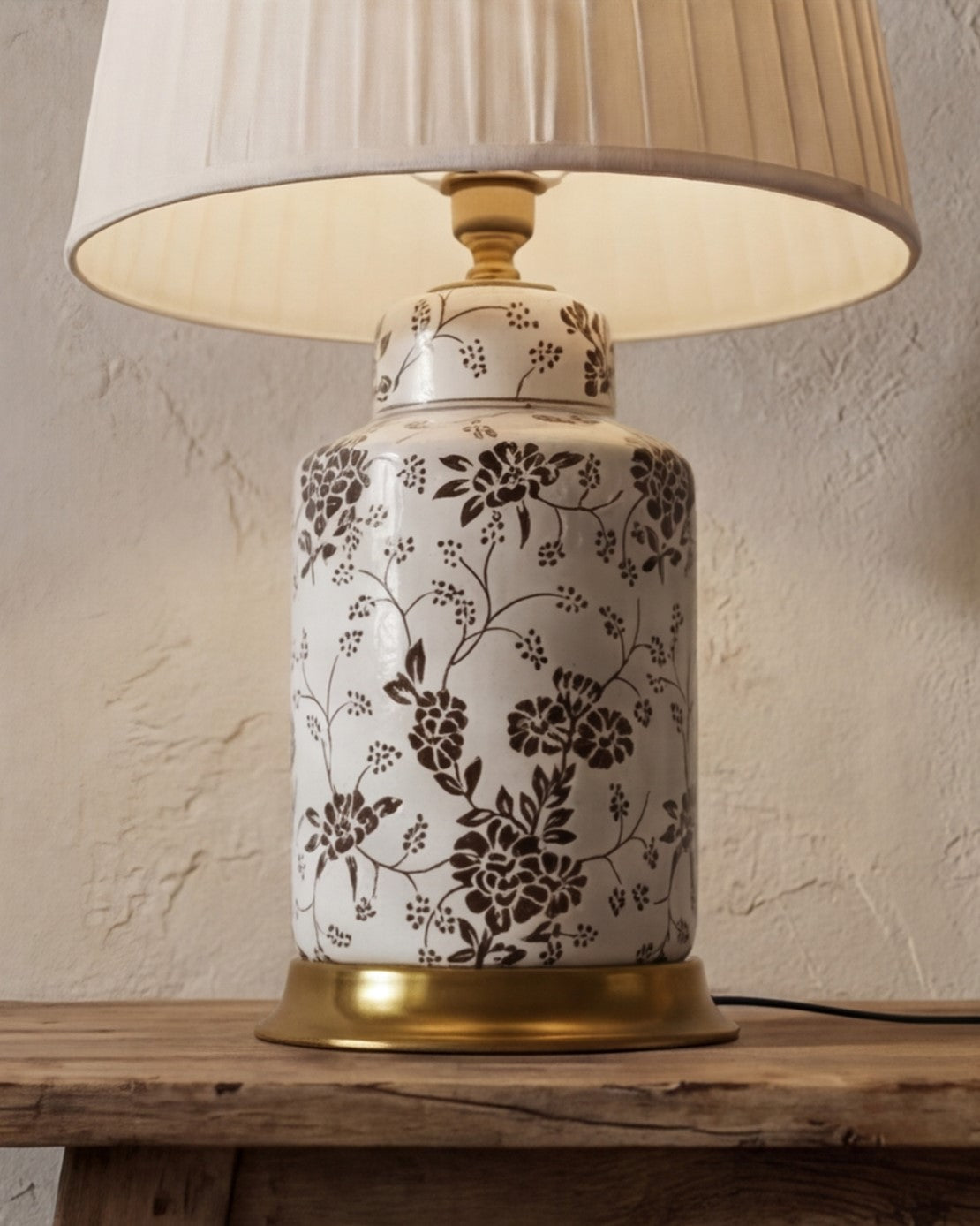 Floral Ceramic Table Lamp 