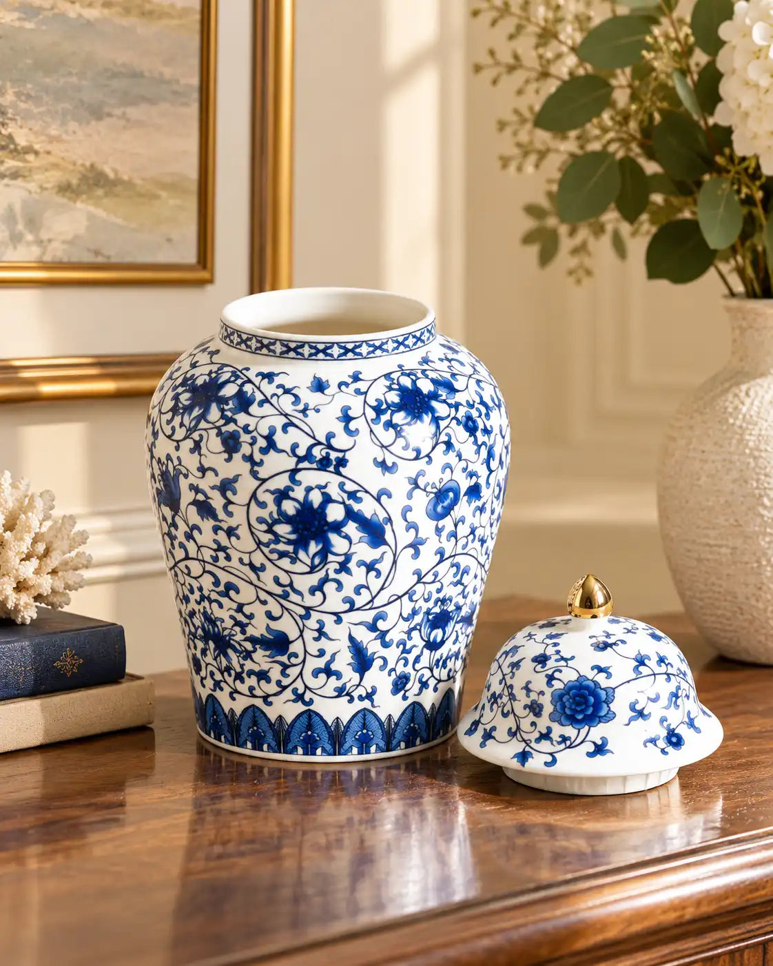 Botanical Decorative Petite Temple Jar - 20cm