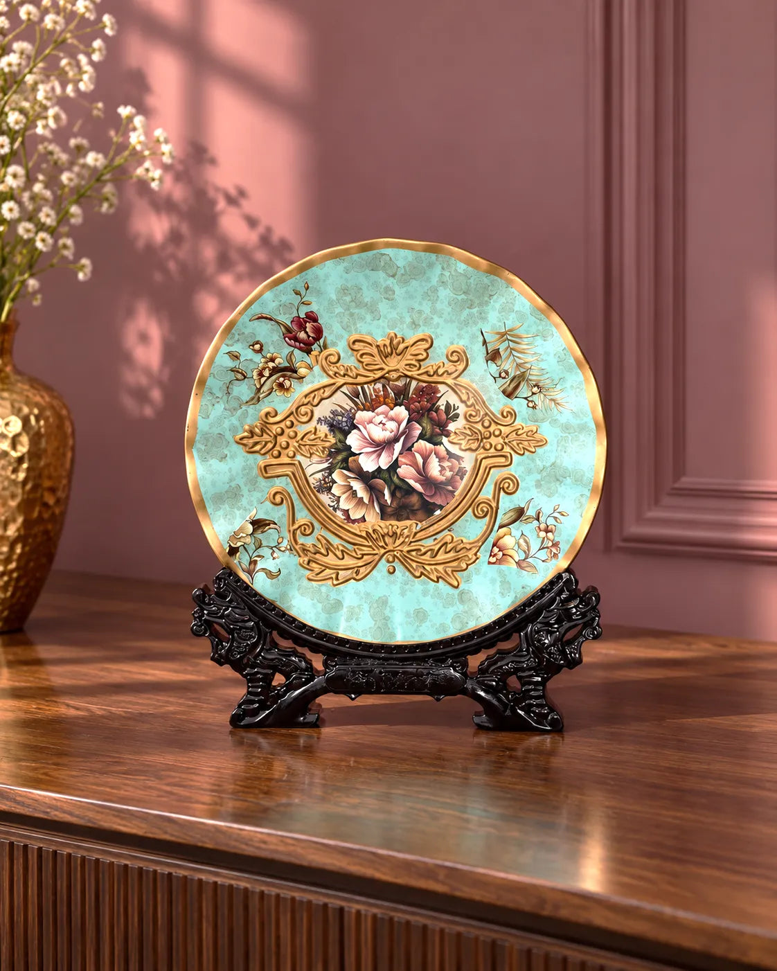 The Vintage Floral Elegance Decorative Plate