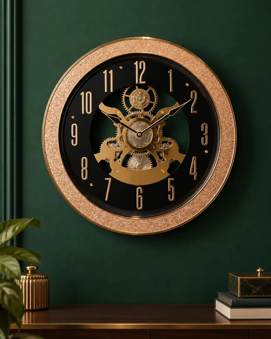 Golden Gearworks Skeleton Wall Clock