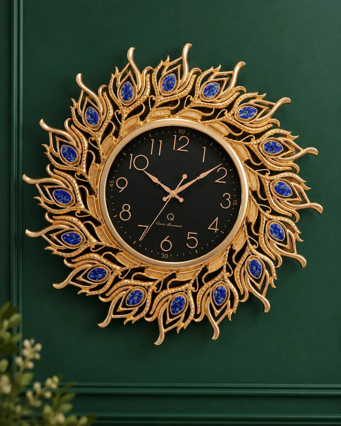 Peacock Majesty Ornamental Wall Clock
