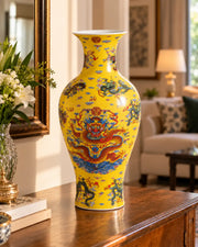 Imperial Yellow Dragon Decorative Vase