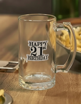 Happy 21st Birthday Beer Mug - Set Of 2 