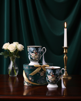 Midnight Bloom Coffee Mug - Set Of 2 