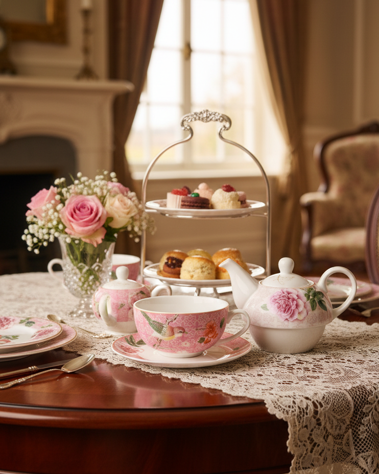 Spring Harmony Tea for Two Set - Pink 