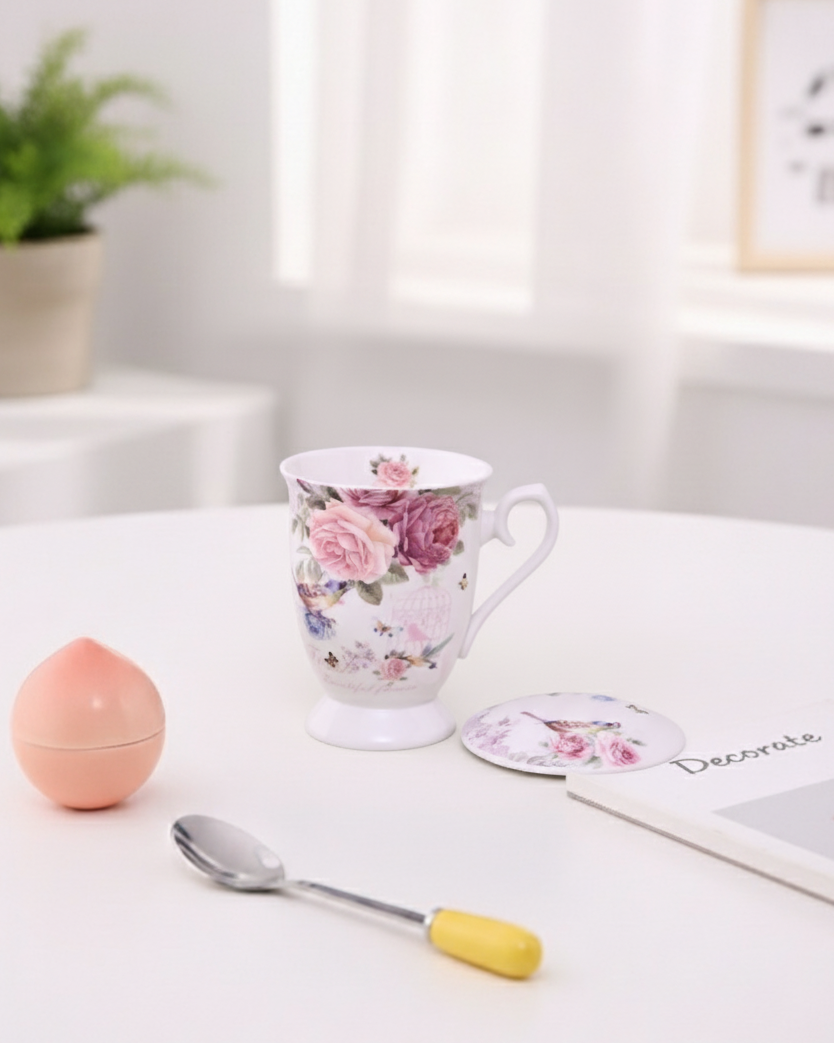 Rose Garden Songbird Infuser Mug 