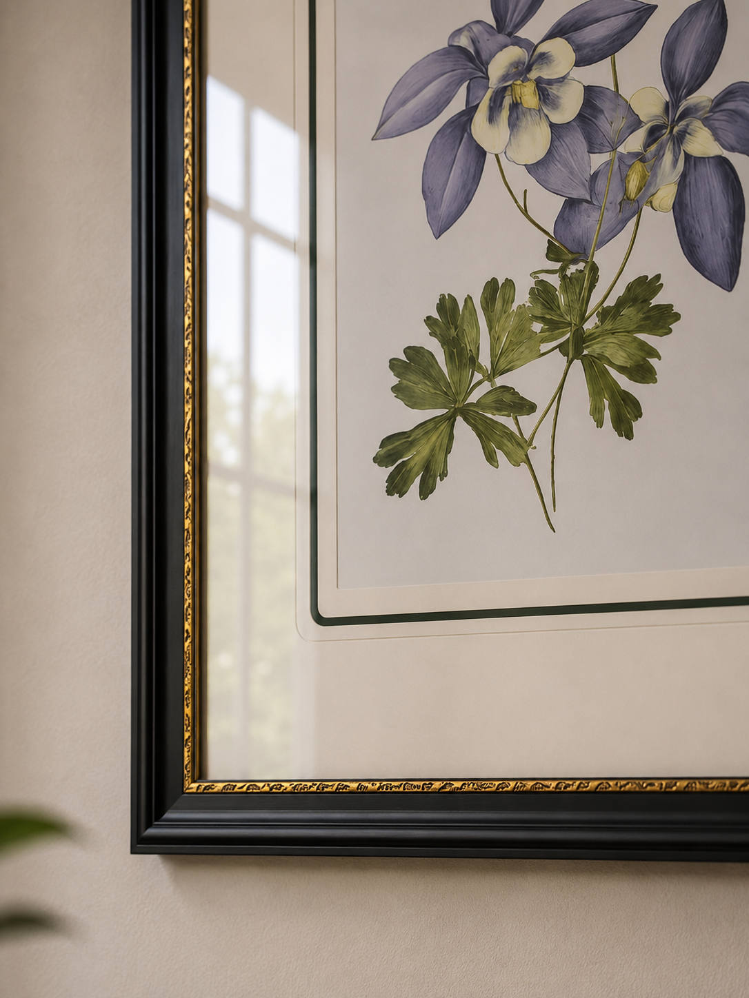 Blue Columbine Flowers Print "24x30" Inches 